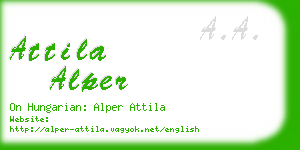 attila alper business card